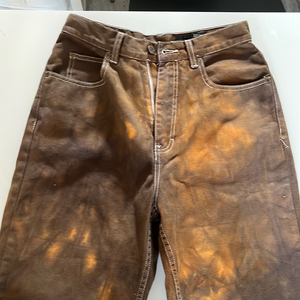 Eddie Bauer acid tie dye brown jeans